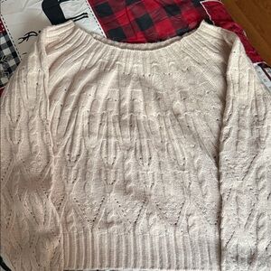 White House Black Market Pale Pink Textured Sweater